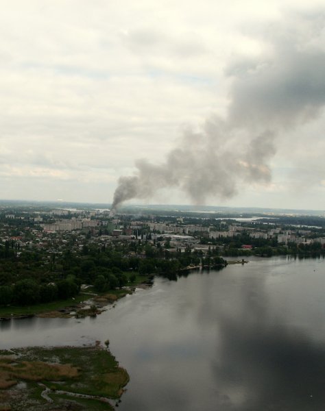 Пожар в городе