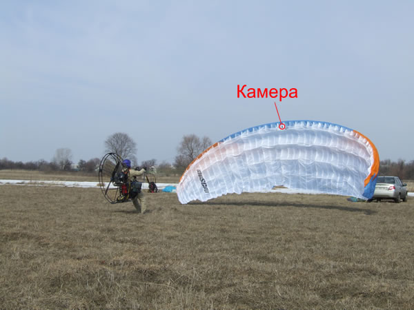 Полет с камерой на крыле